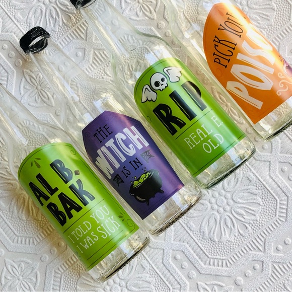 Halloween Decor Bottles 4 pc - Picture 2 of 13